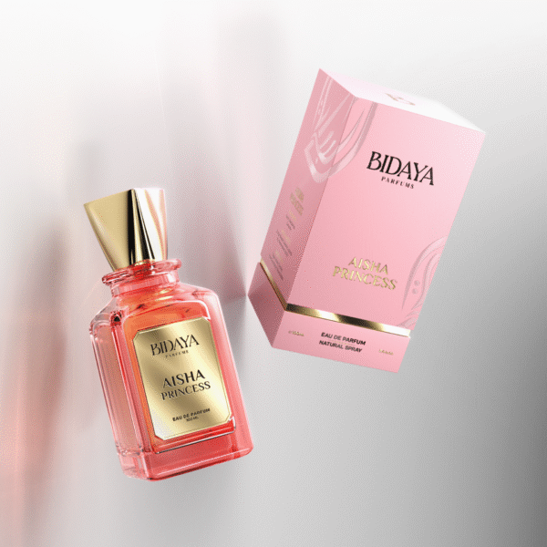 Feminine Bidaya Parfums Aisha Princess Eau de Parfum, 100 mL bottle with box