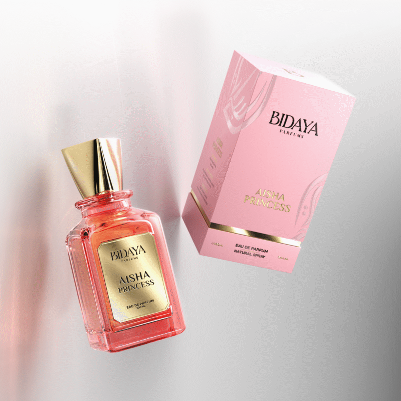 Feminine Bidaya Parfums Aisha Princess Eau de Parfum, 100 mL bottle with box